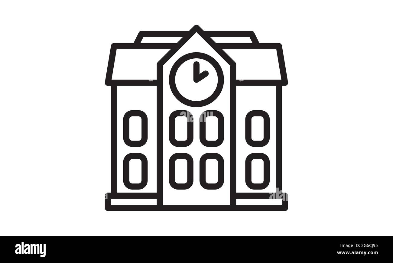 Icône de bâtiment d'université image vectorielle de style simple Illustration de Vecteur
