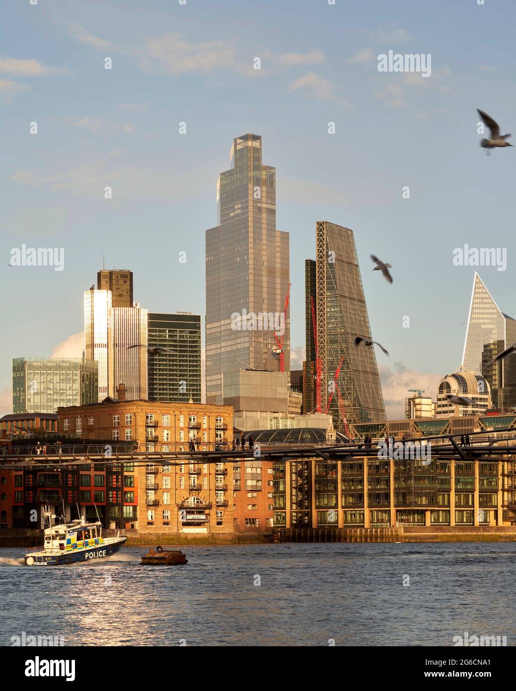 Vue de Bankside. 22 Bishopsgate, LONDRES, Royaume-Uni. Architecte: Architecture PLP, 2020. Banque D'Images