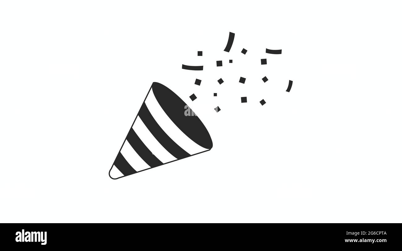 Icône de fête. Illustration vectorielle noire et blanche plane modifiable d'un élément de fête Illustration de Vecteur