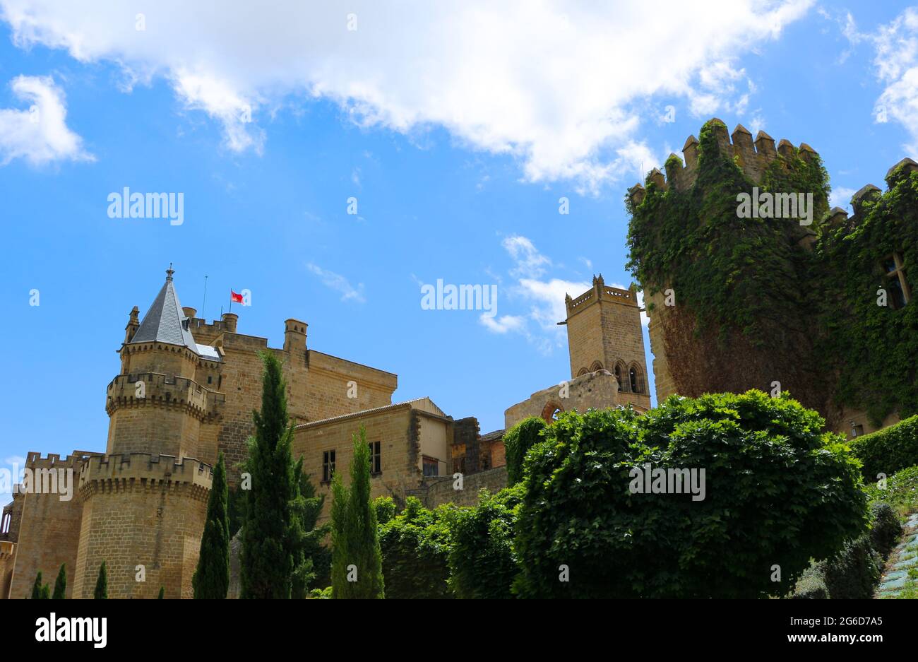 Palais du XIIIe siècle des Rois de Navarre d'Olite Espagne Banque D'Images