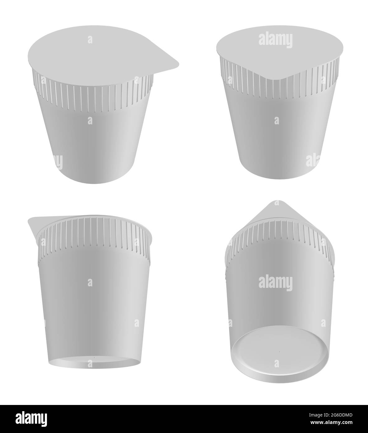 Rendu 3D - image haute résolution nouilles de coupe isolées sur un fond blanc des détails de haute qualité Banque D'Images
