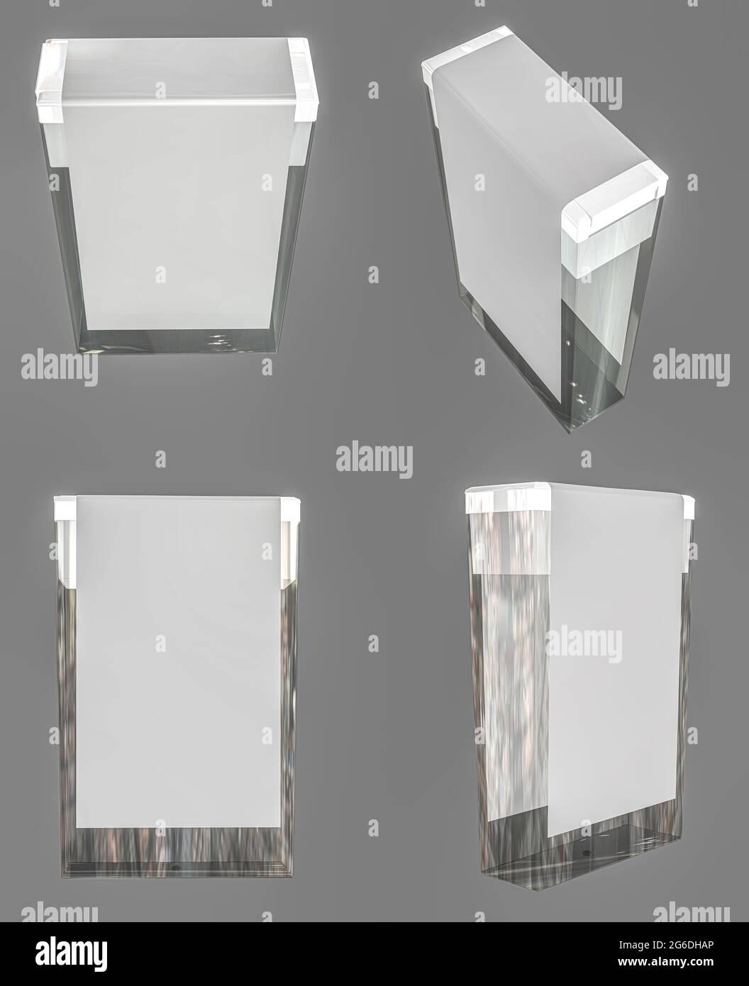 Rendu 3D - image haute résolution Candy box en plastique isolé sur fond gris Détails de haute qualité Banque D'Images