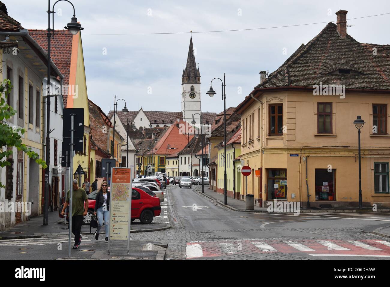 Sibiu (Hermannstadt), Rumänien, Siebenbürgen. Die Altstadt, strada Ocnei Banque D'Images