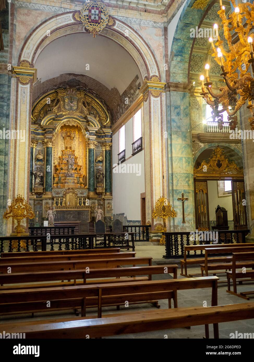 Haut autel de l'église du couvent de São Francisco, Angra do Heroismo Banque D'Images