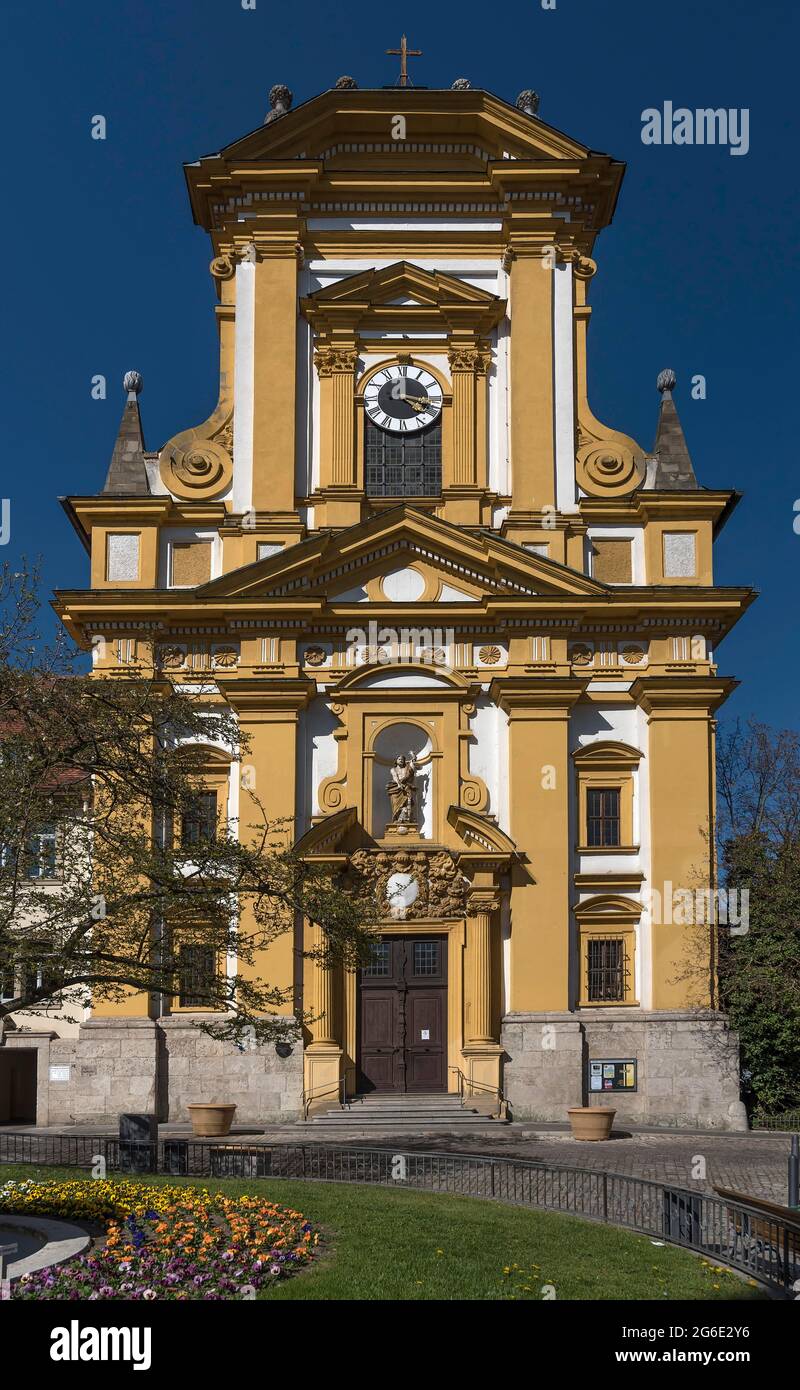 Eglise protestante de ville, bâtiment baroque de 1699, Kitzingen, Basse-Franconie, Bavière, Allemagne Banque D'Images