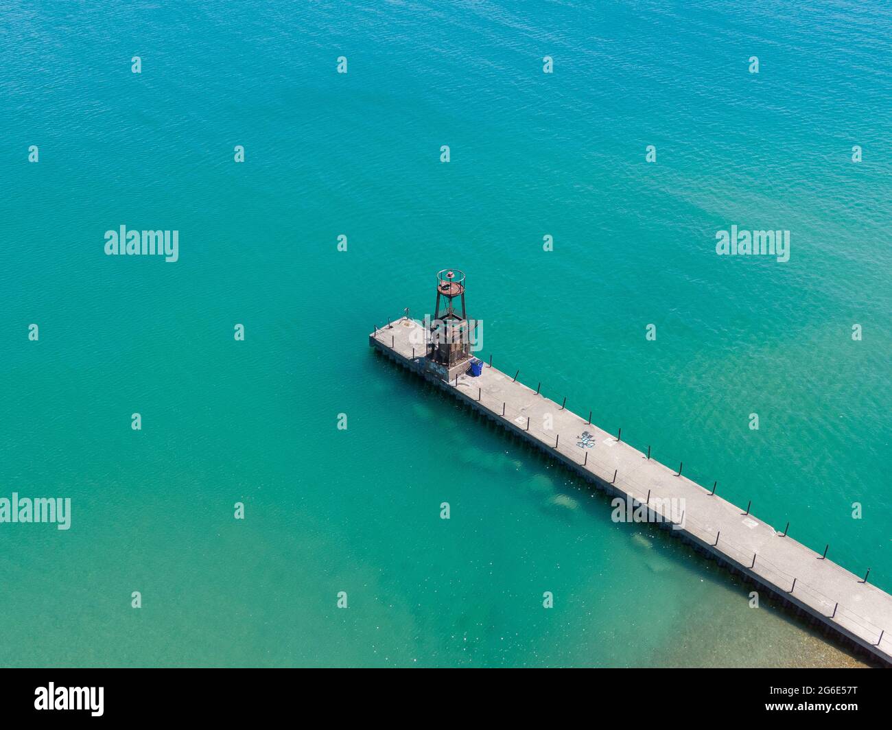 Vue aérienne de Loyola Beach dans le parc Rogers Banque D'Images