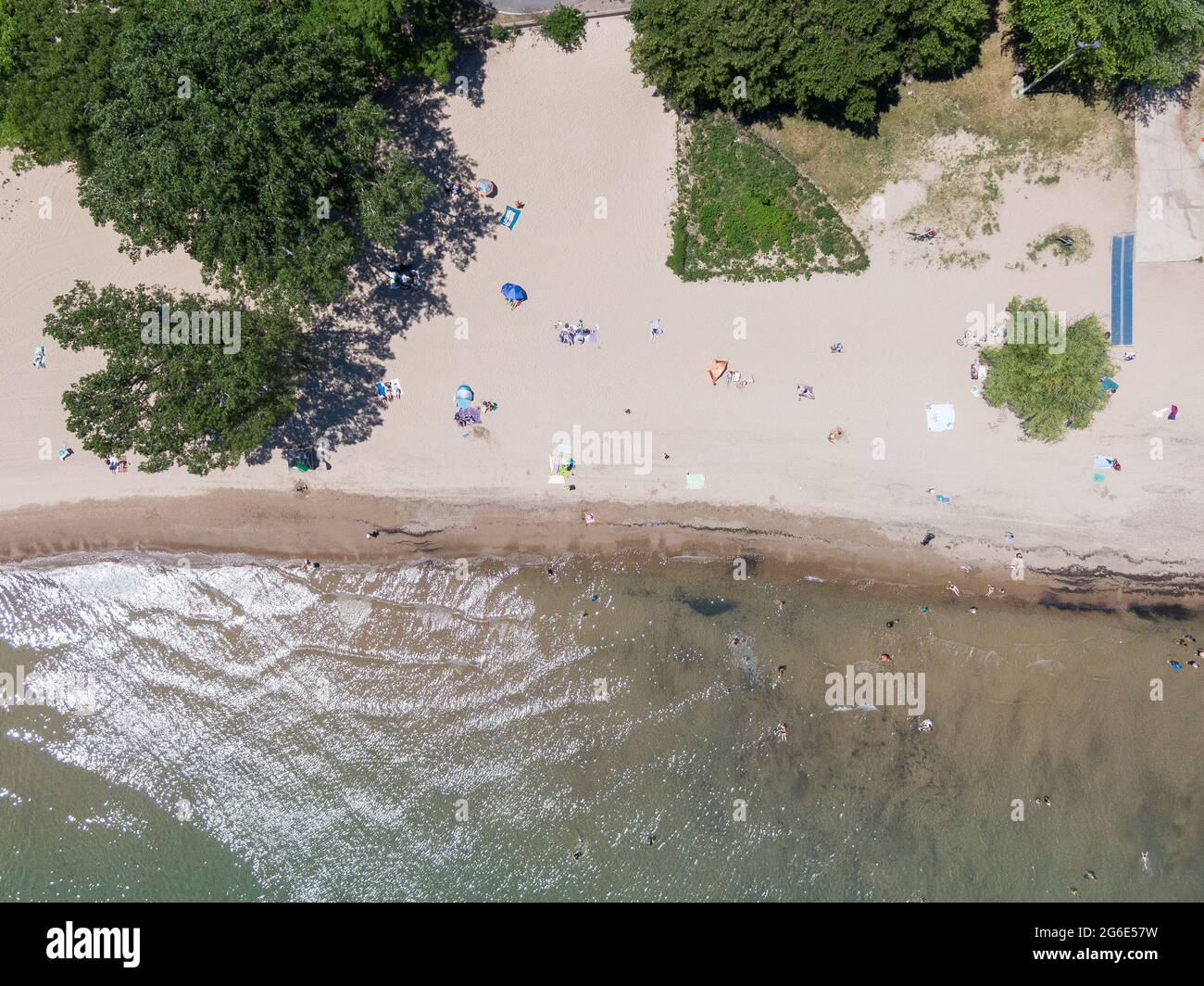 Vue aérienne de Loyola Beach dans le parc Rogers Banque D'Images