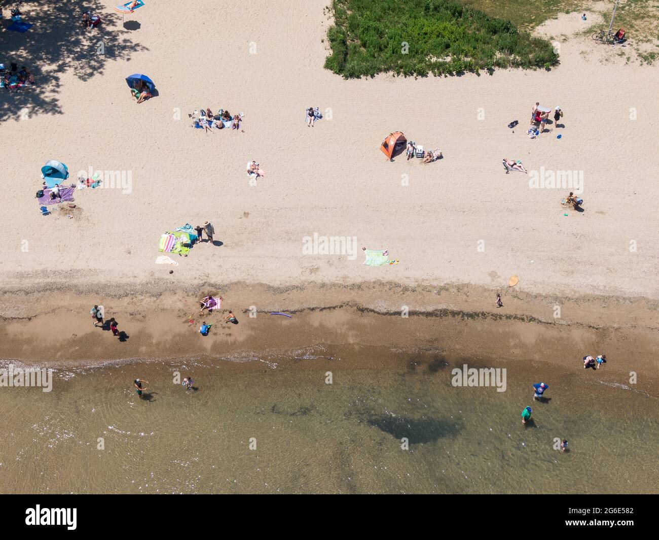 Vue aérienne de Loyola Beach dans le parc Rogers Banque D'Images