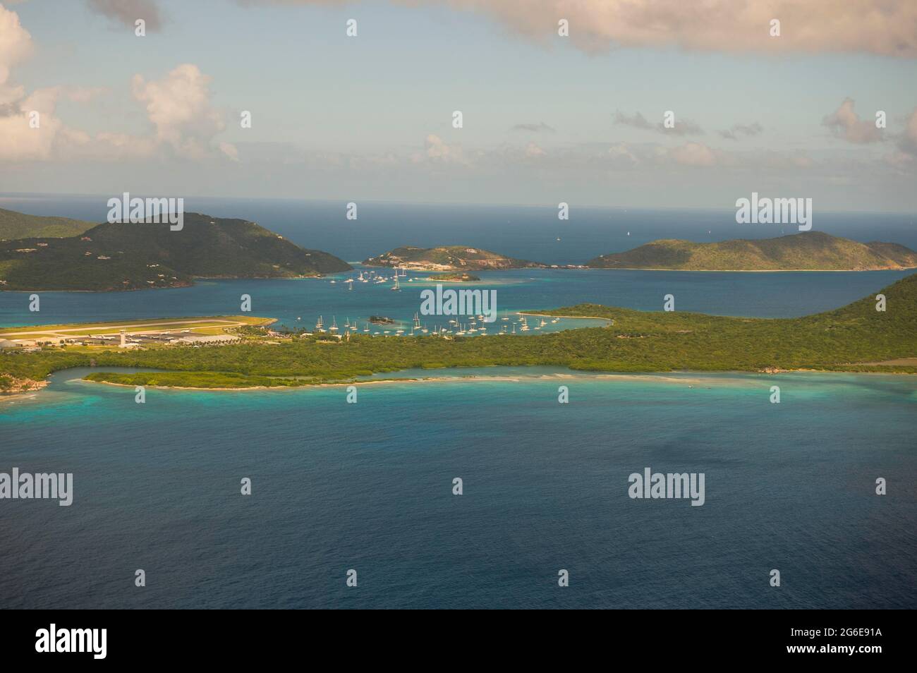 Antenne de Beef Island, îles Vierges britanniques Banque D'Images