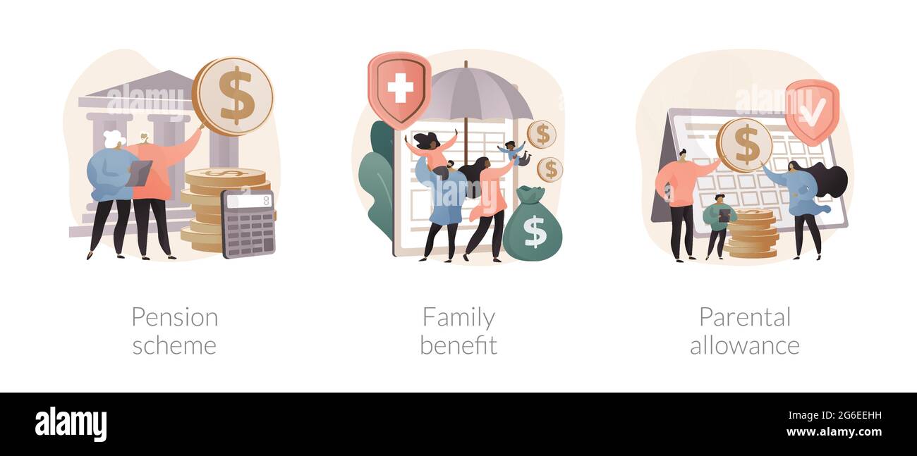 Illustrations vectorielles abstraites de budget familial. Illustration de Vecteur