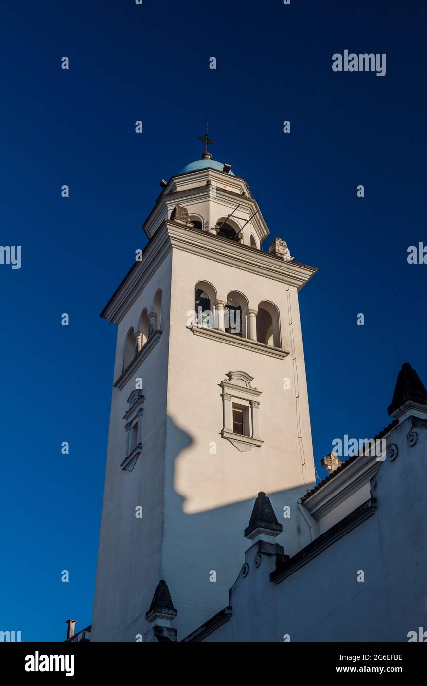 Tour de l'église Iglesia de la Merced à San Miguel de Tucuman, Argentine Banque D'Images