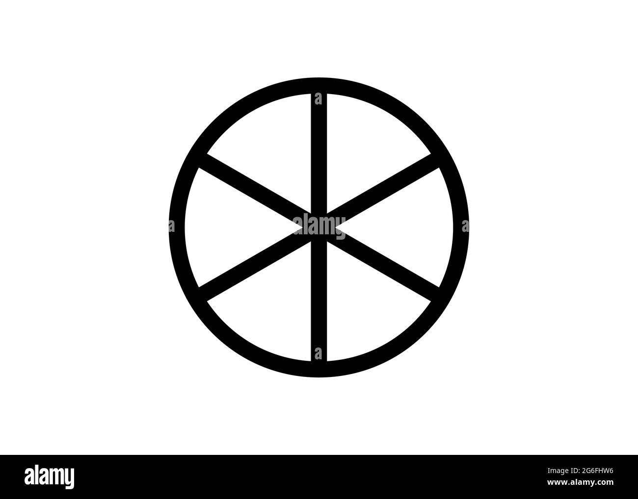 Roue de soleil mandala cercle de l'ordre de vie symbole devenir cycle renaissance. Wiccan pagan symbologie, modèle de logo vectoriel isolé sur fond blanc Illustration de Vecteur