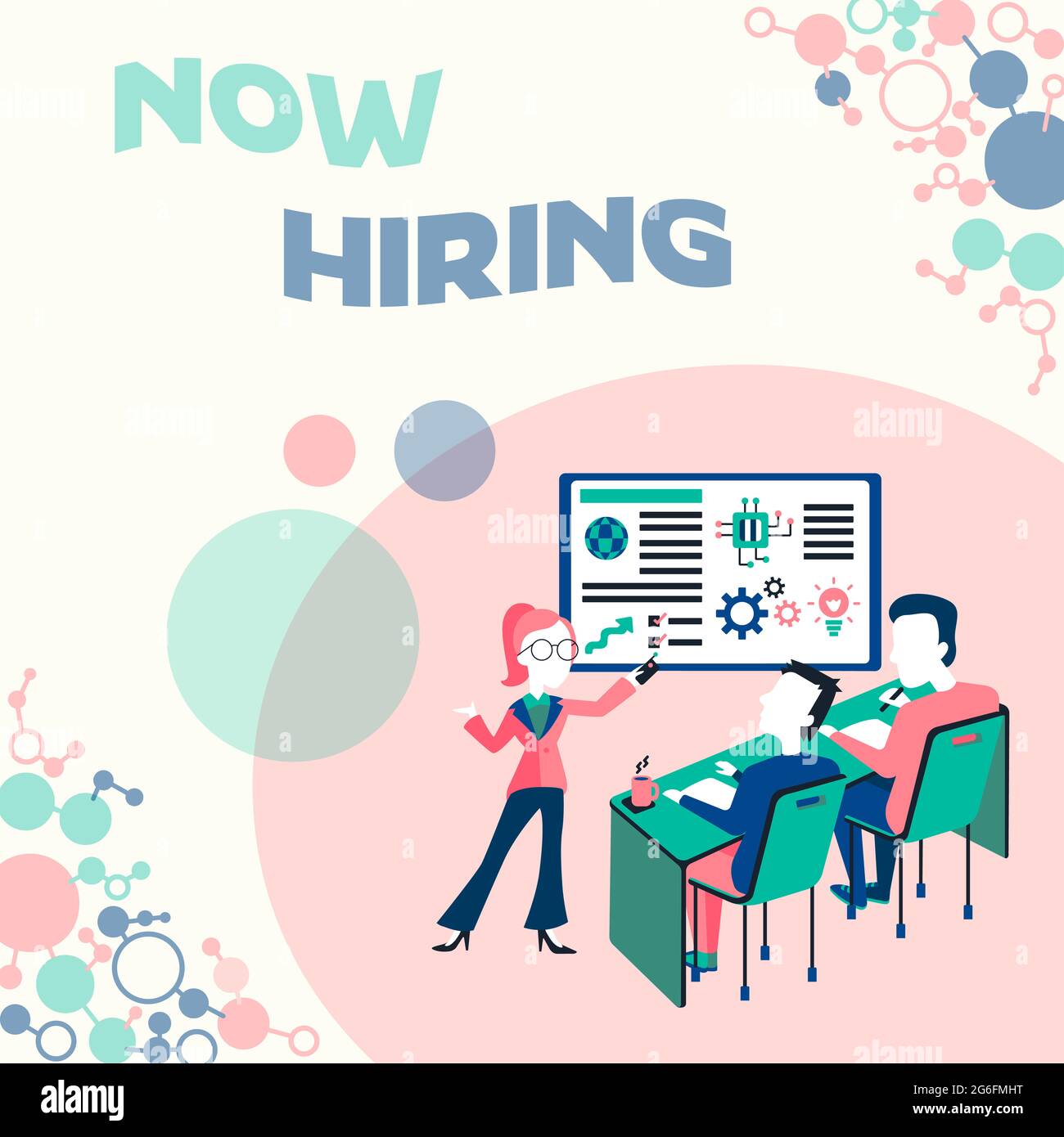 Écriture affichant le texte en cours de recrutement. Présentation d'affaires un acte de commencer à employer quelqu'un qualifié pour le poste présentant le rapport de projet Banque D'Images