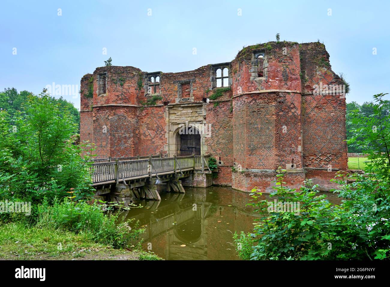 Kirby Muxloe Castle à Leicestershire, Angleterre. Banque D'Images