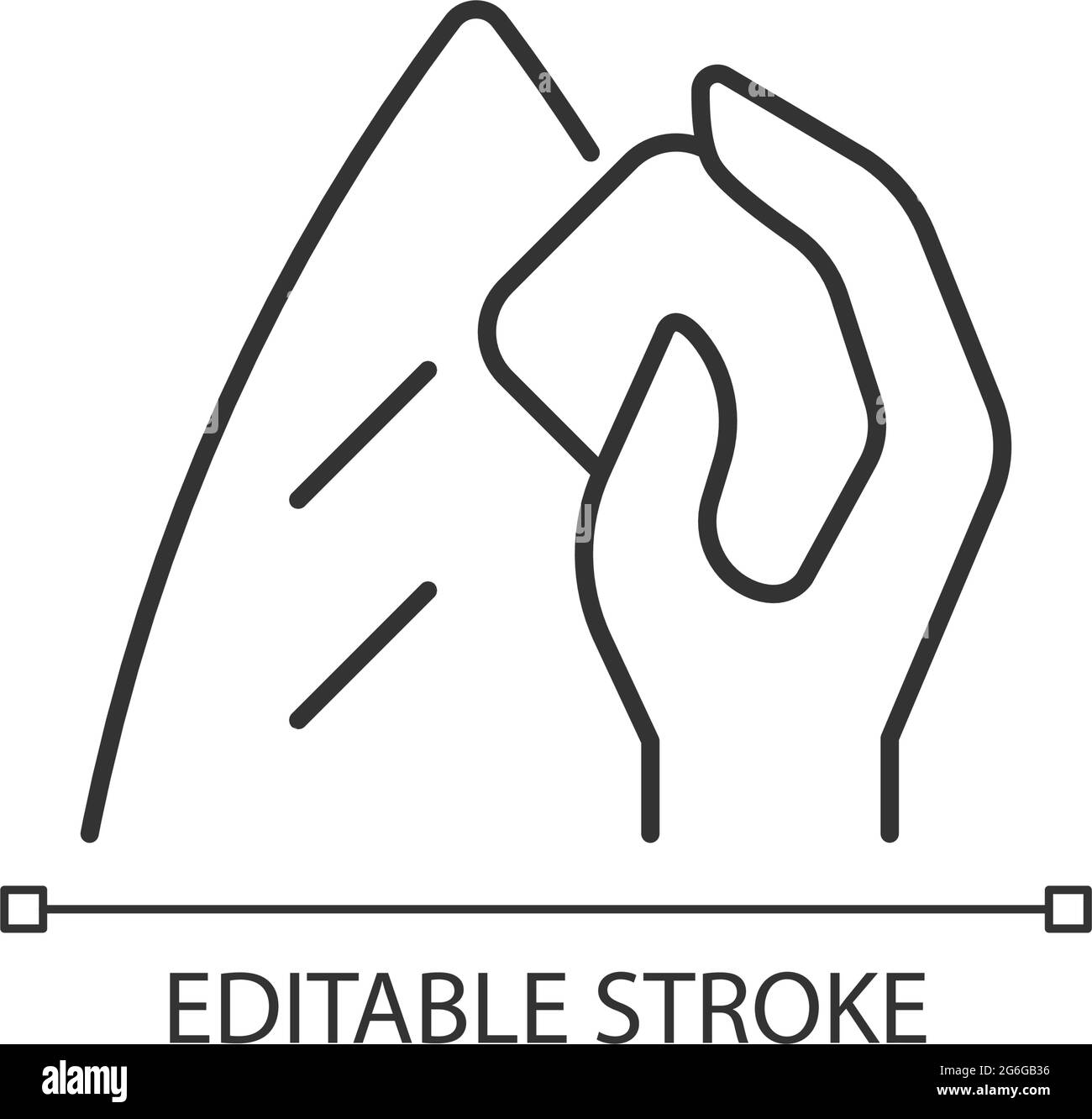 Icône linéaire de cire de surf Illustration de Vecteur