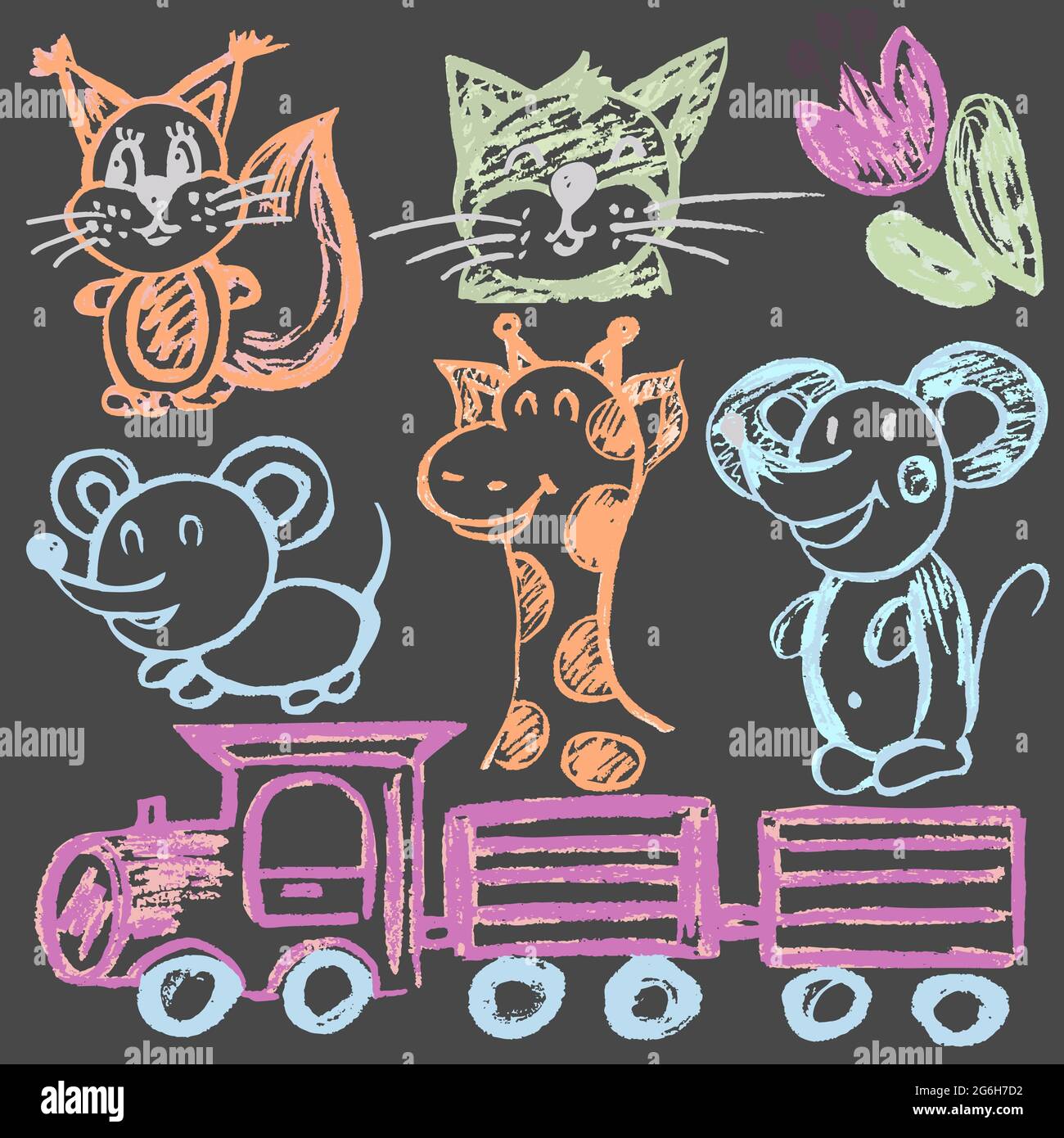 Chat Avec Une Souris Banque D Images Vectorielles Alamy