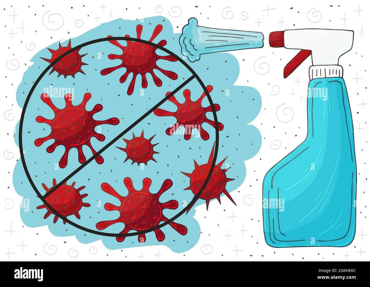 L'alcool tue les germes Banque d'images vectorielles - Alamy