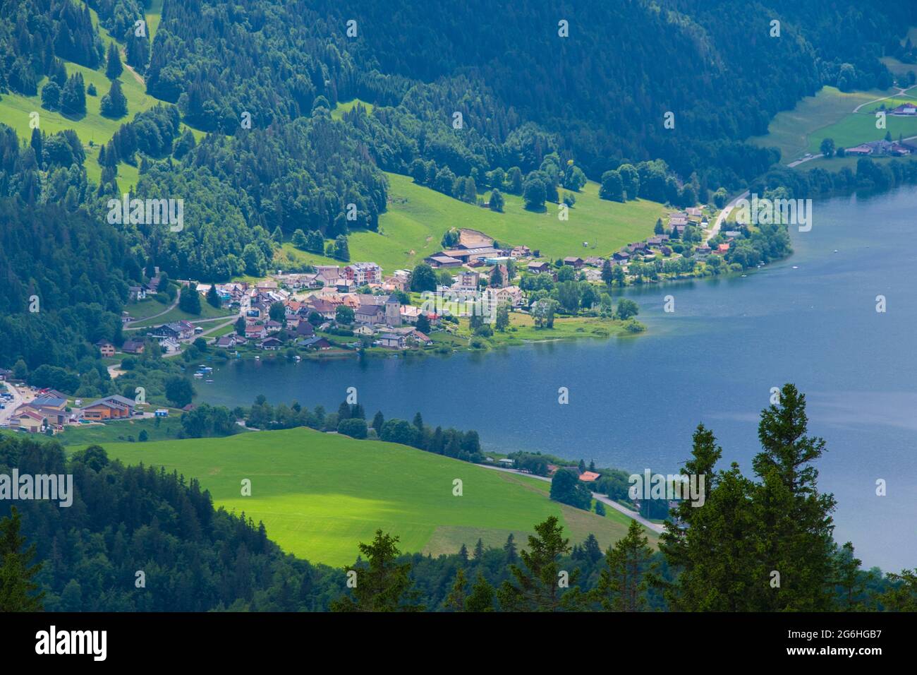 dans les hauteurs de la vallée de joux dans le jura en suisse Banque D'Images