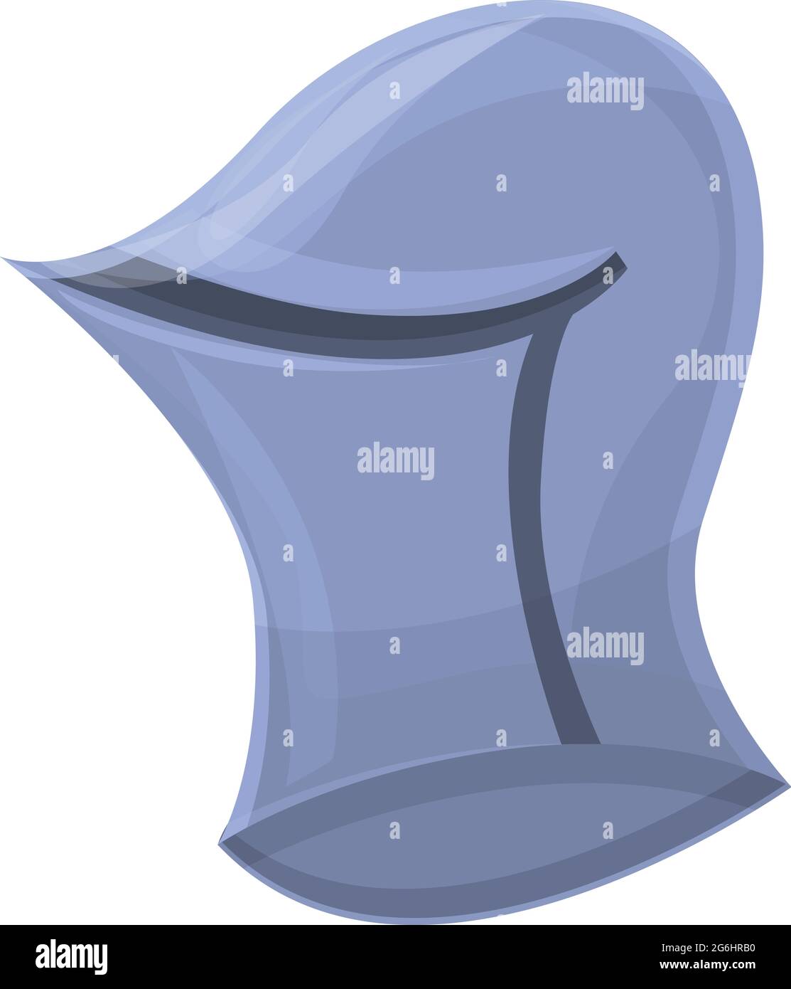 Vecteur de dessin animé de l'icône du casque Knight. Guerrier médiéval. Profil d'armure de casque Illustration de Vecteur