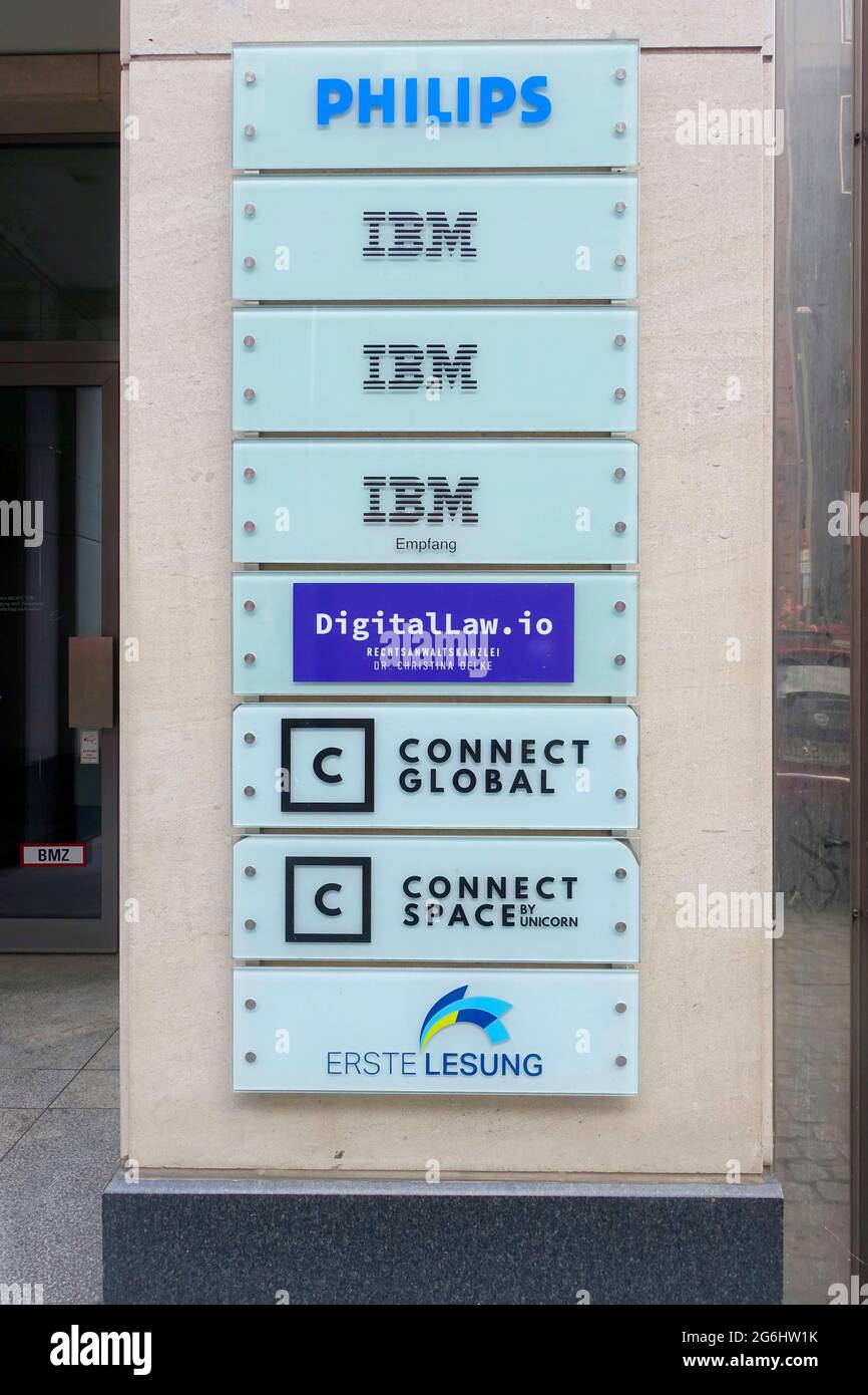 Philips et IBM à Berlin, Allemagne Banque D'Images