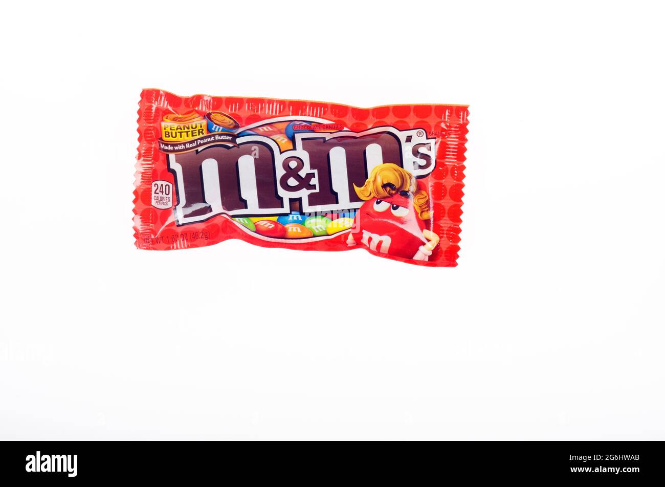M&m's Panut Butter Candy Packet Banque D'Images