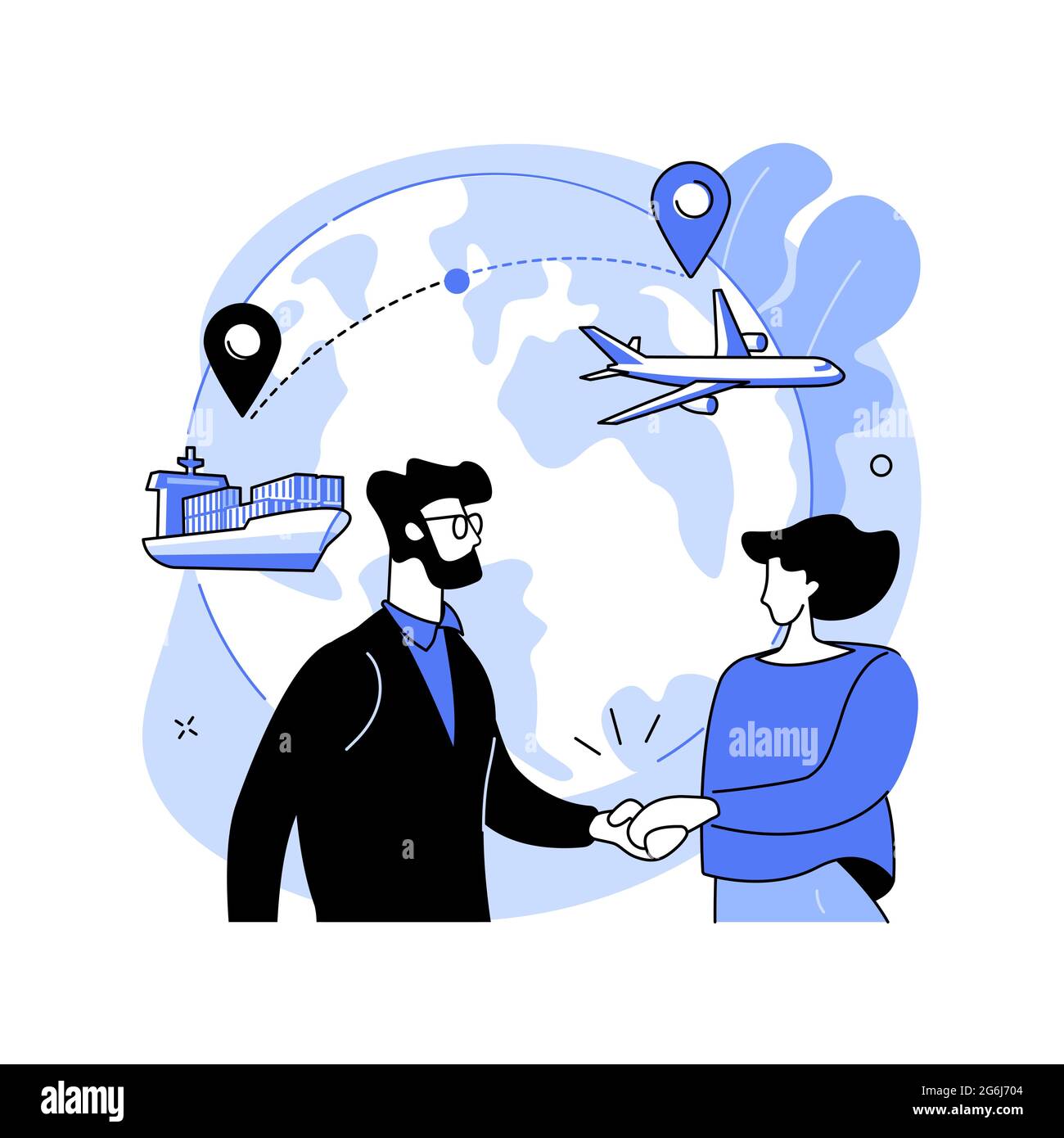 Illustration du vecteur de concept abstrait de la logistique collaborative. Illustration de Vecteur