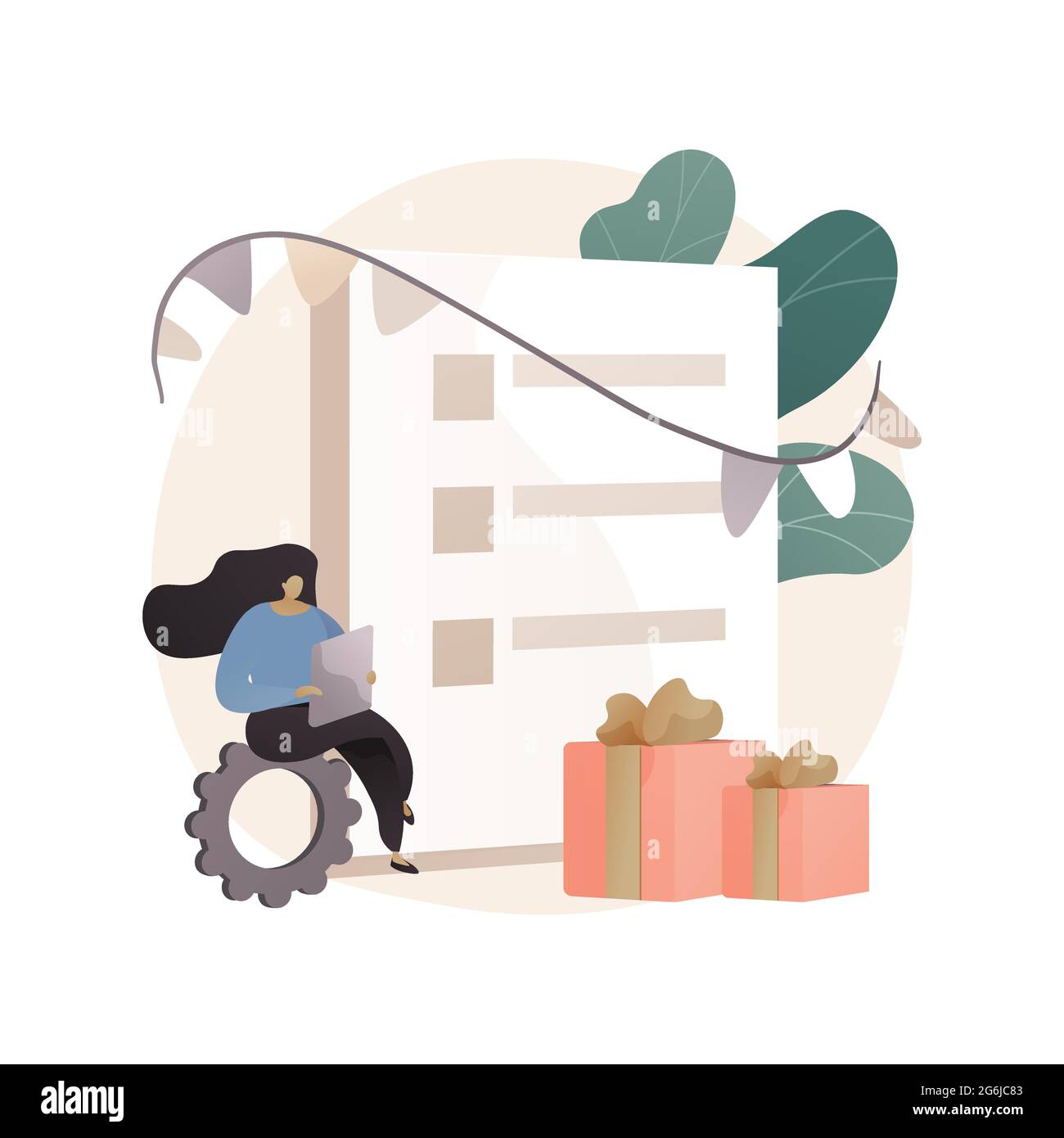 Illustration du vecteur de concept abstrait de gestion des événements. Illustration de Vecteur