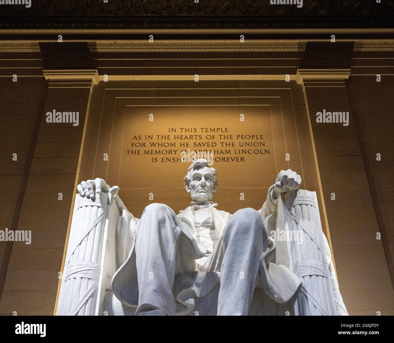 Lincoln Memorial en gros plan Banque D'Images