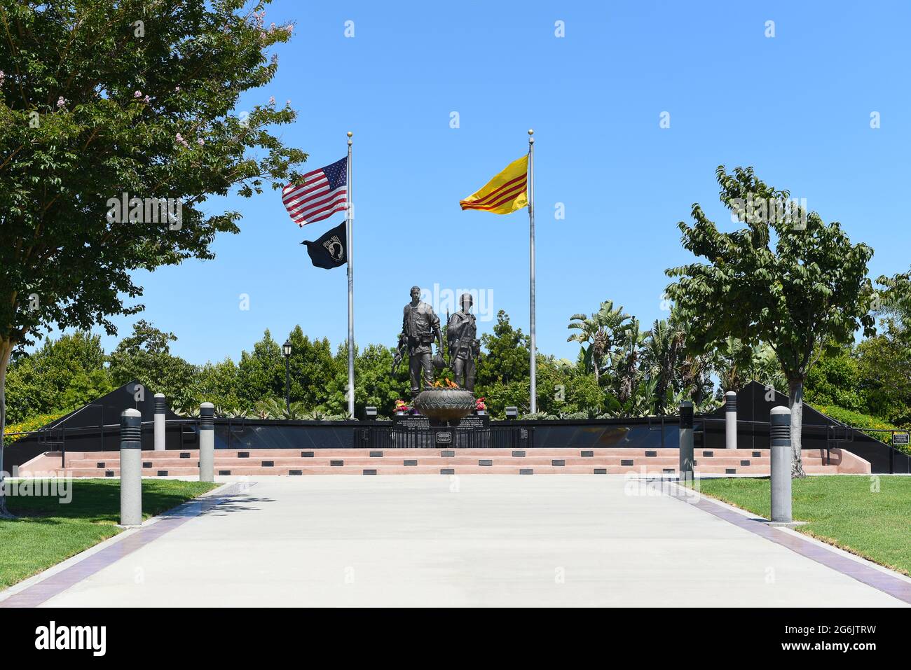 WESTMINSTER, CALIFORNIE - 5 JUILLET 2021 : Mémorial de la guerre du Vietnam au Sid Goldstein Freedom Park. Banque D'Images