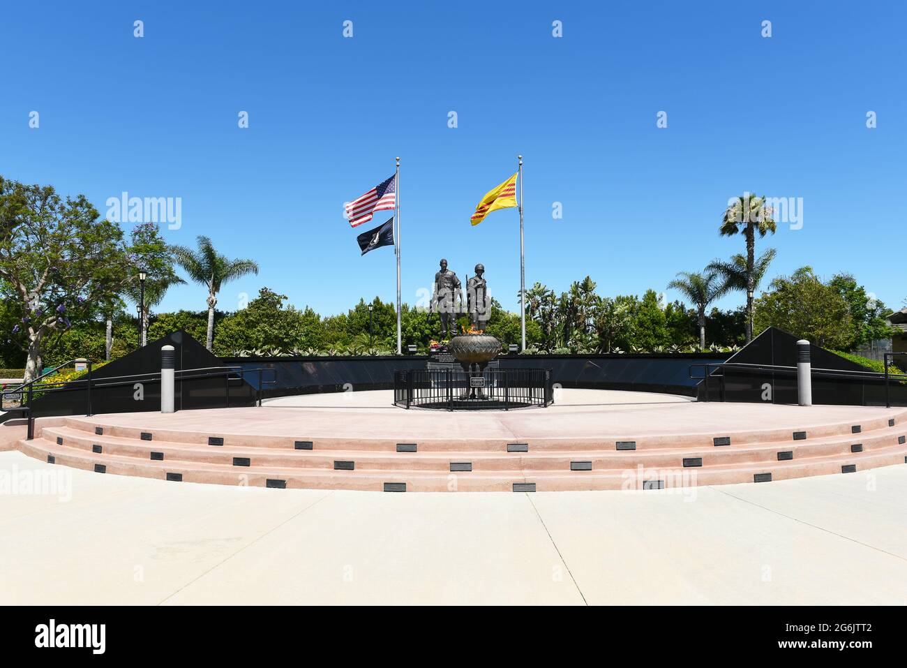 WESTMINSTER, CALIFORNIE - 5 JUILLET 2021 : Mémorial de la guerre du Vietnam au Sid Goldstein Freedom Park. Banque D'Images