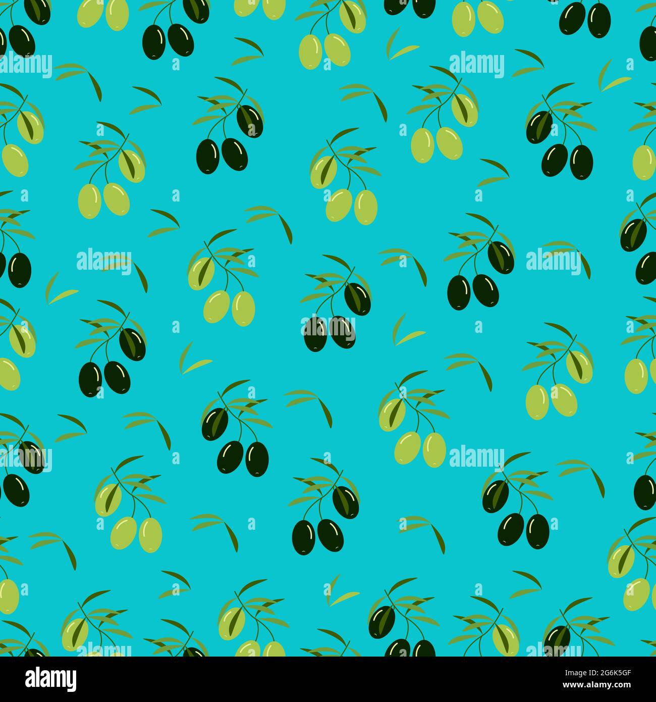 Motif olives sans couture, olives noires et claires, fond vectoriel de style plat Illustration de Vecteur