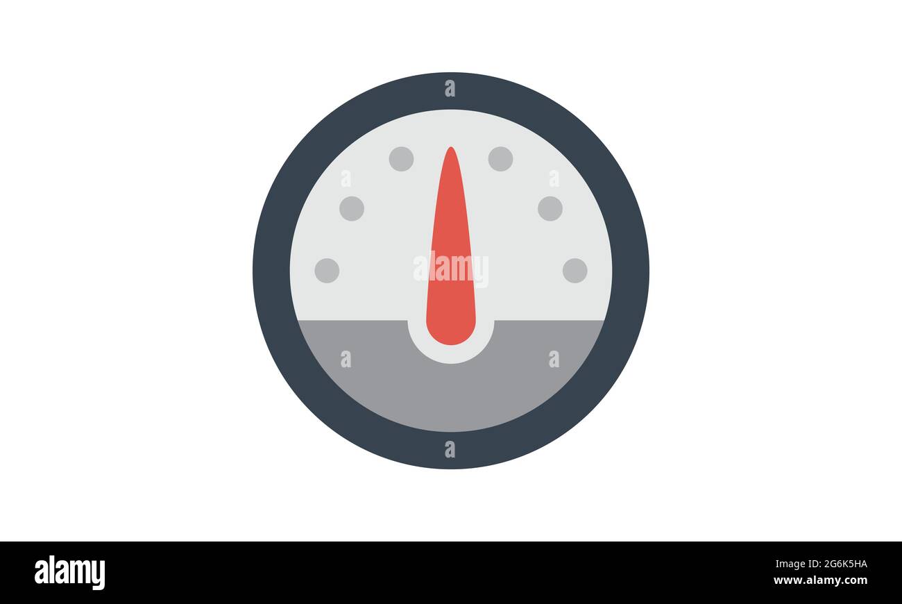 Elément de conception isolé vectoriel de l'indicateur de vitesse. Indicateur de vitesse. Accès à Internet haut débit. Icône indicateur de vitesse de voiture. Logo Fast speed Illustration de Vecteur