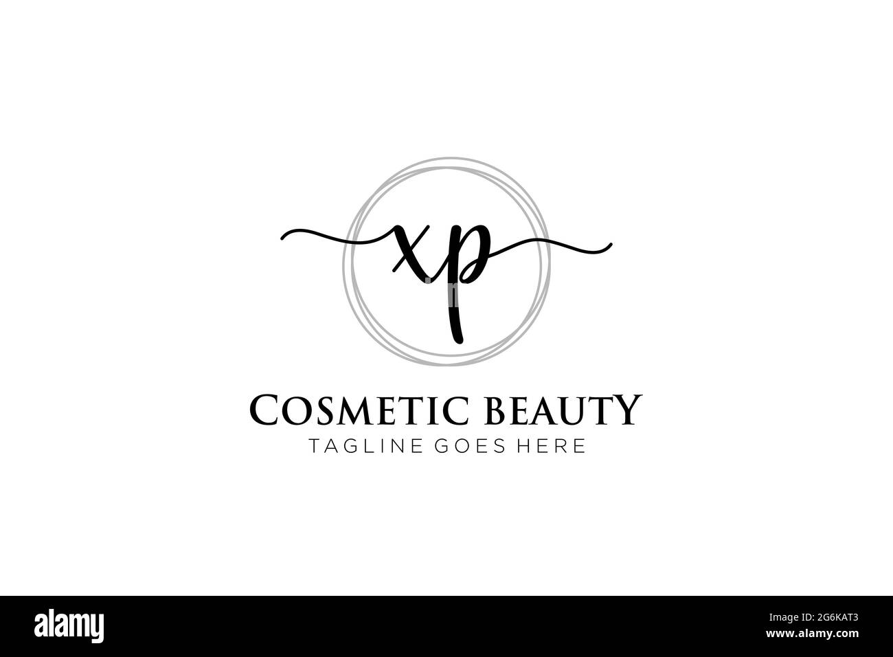 XP logo féminin beauté monogramme et élégant logo design, écriture logo de la signature initiale, mariage, mode, floral et botanique avec la création Illustration de Vecteur