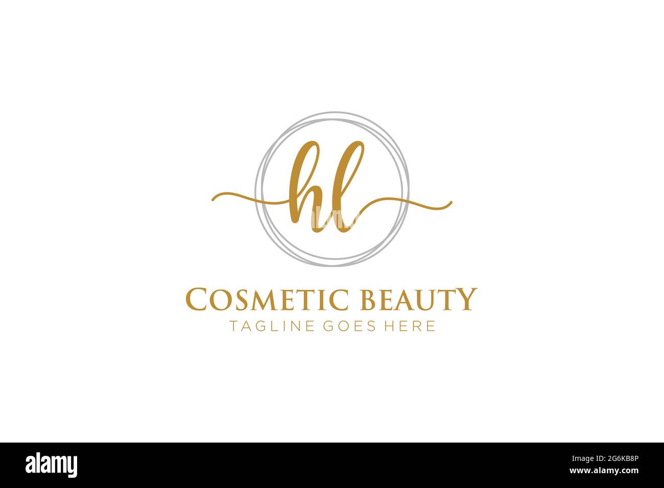 HL logo féminin beauté monogramme et élégant logo design, écriture logo de la signature initiale, mariage, mode, floral et botanique avec la création Illustration de Vecteur
