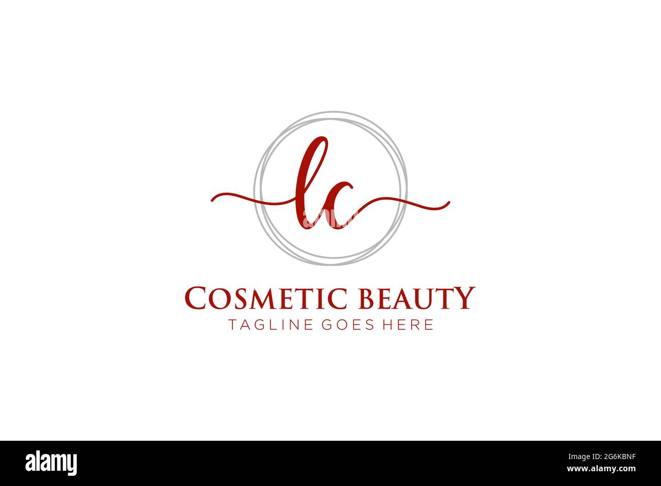 LC logo féminin beauté monogramme et élégant logo design, écriture logo de la signature initiale, mariage, mode, floral et botanique avec la création Illustration de Vecteur