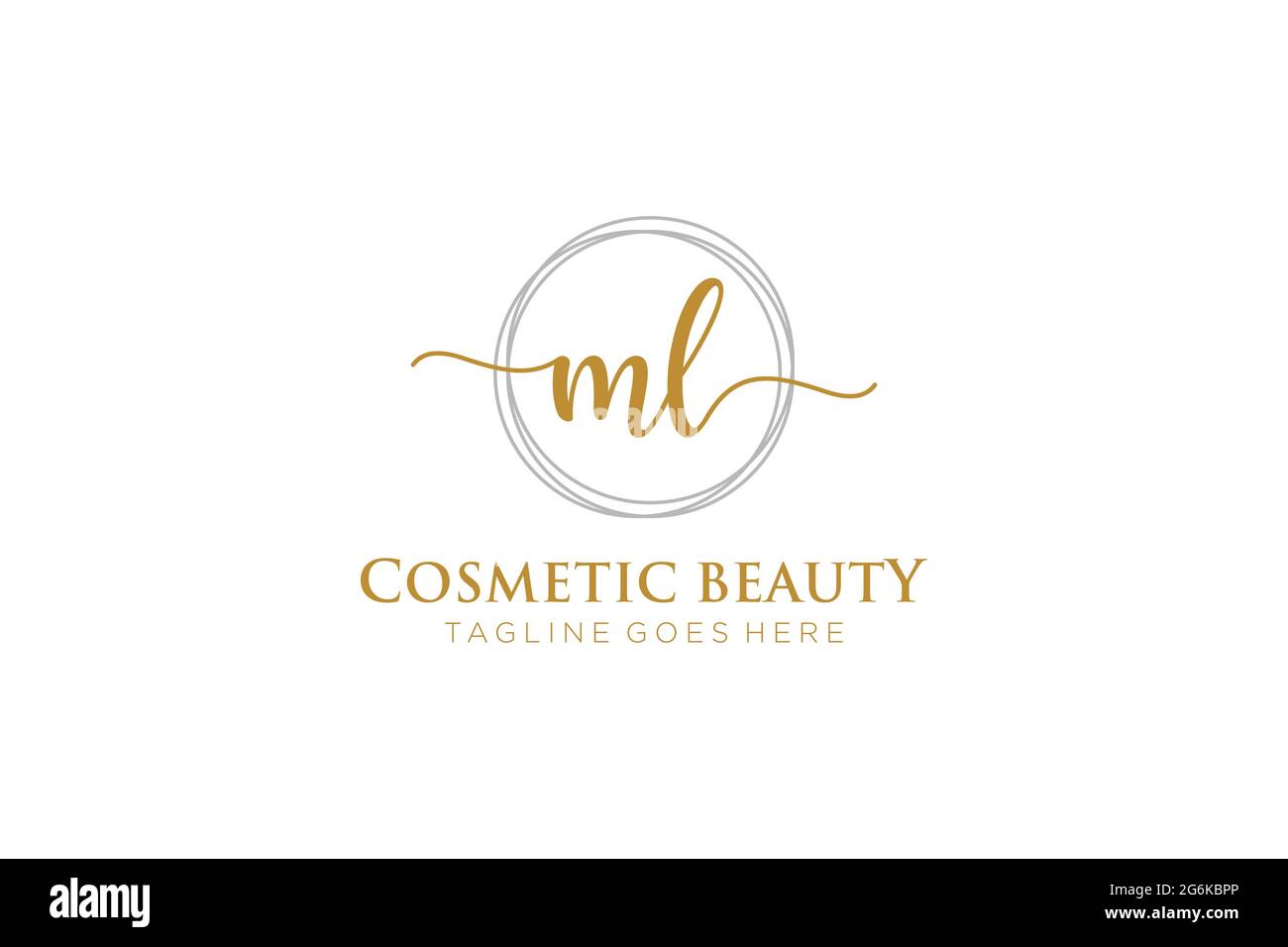 ML logo féminin beauté monogramme et élégant logo design, écriture logo de la signature initiale, mariage, mode, floral et botanique avec créatif Illustration de Vecteur