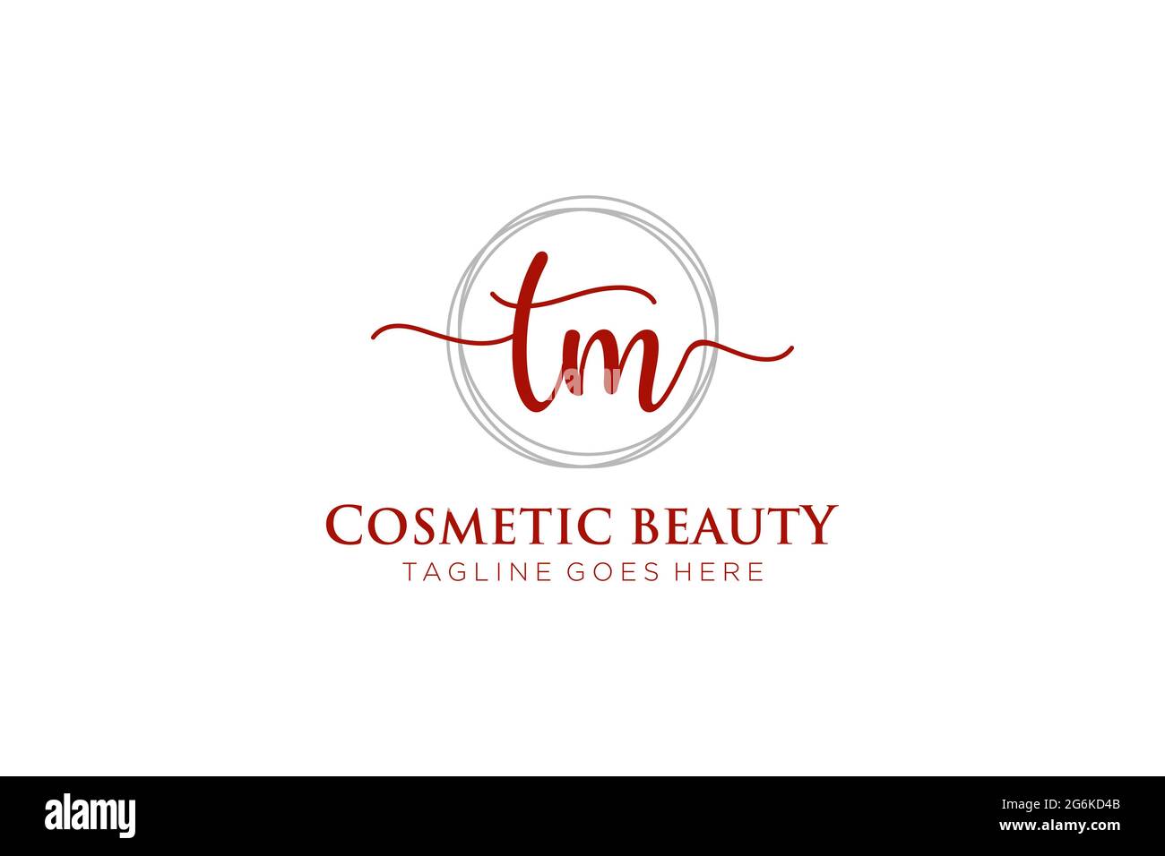 TM logo féminin beauté monogramme et élégant logo design, écriture logo de la signature initiale, mariage, mode, floral et botanique avec créatif Illustration de Vecteur