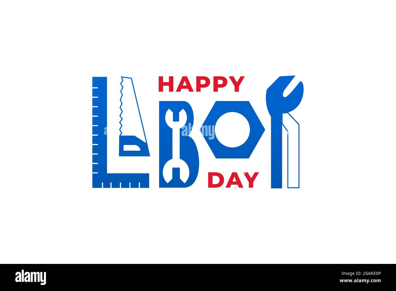 Bonne journée du travail. Illustration typographique vectorielle pour la fête du travail aux États-Unis Illustration de Vecteur