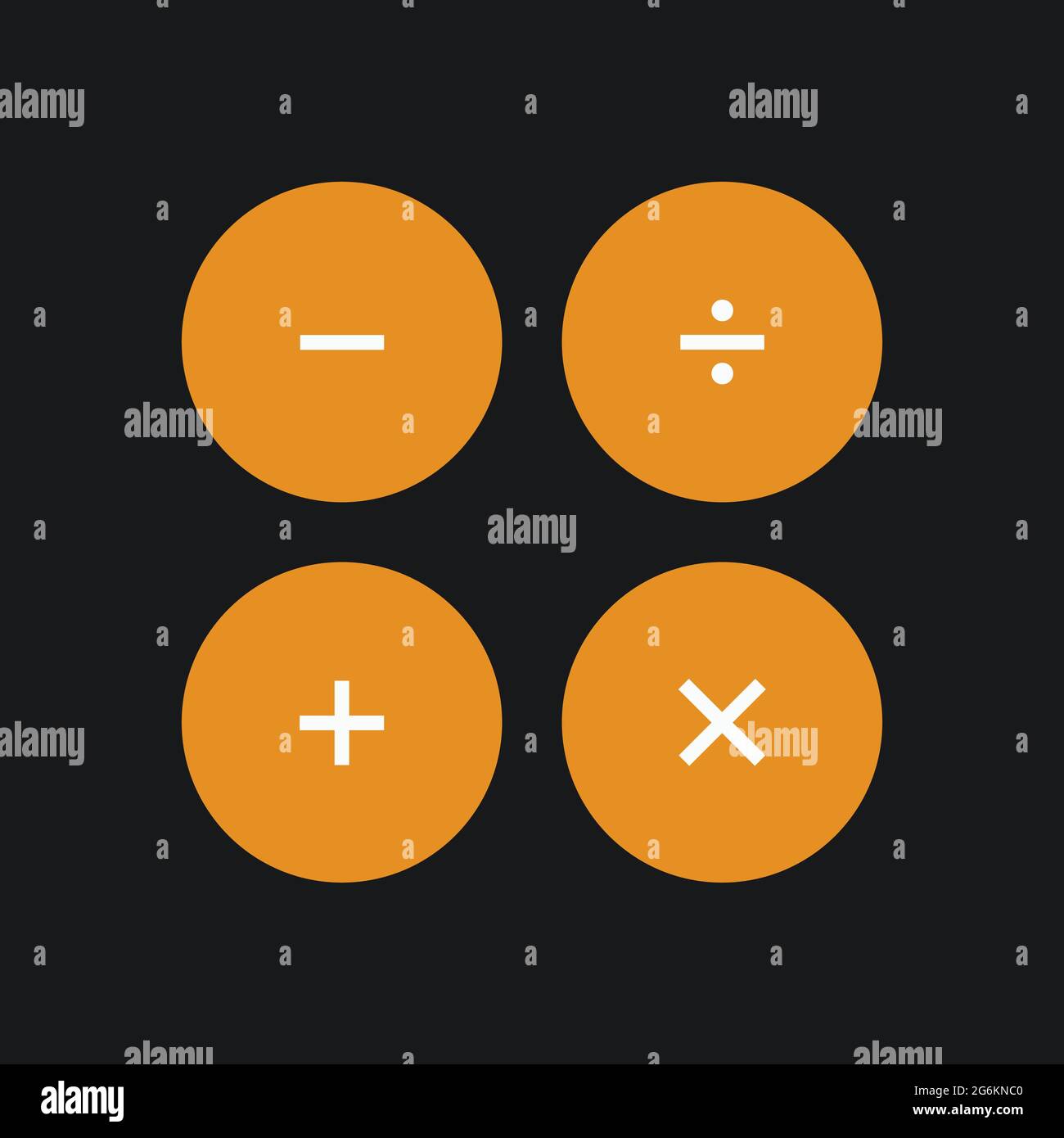 Boutons de l'interface du calculatrices. Illustration vectorielle Illustration de Vecteur