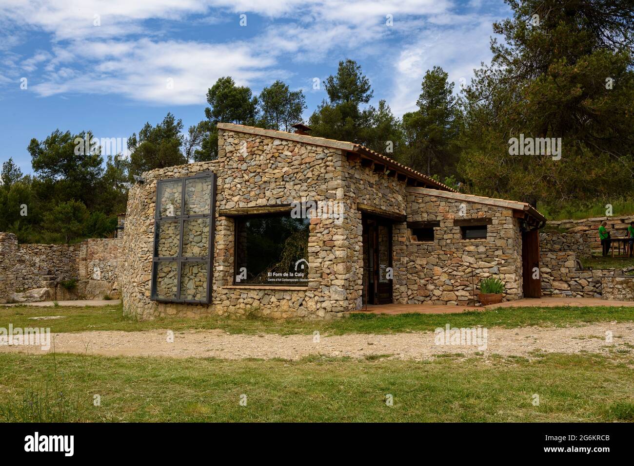 Centre d'Art contemporain et de développement durable (CACiS) de la Forn de Calç (four à chaux) à Calders (Moianès, Barcelone, Catalogne, Espagne) Banque D'Images