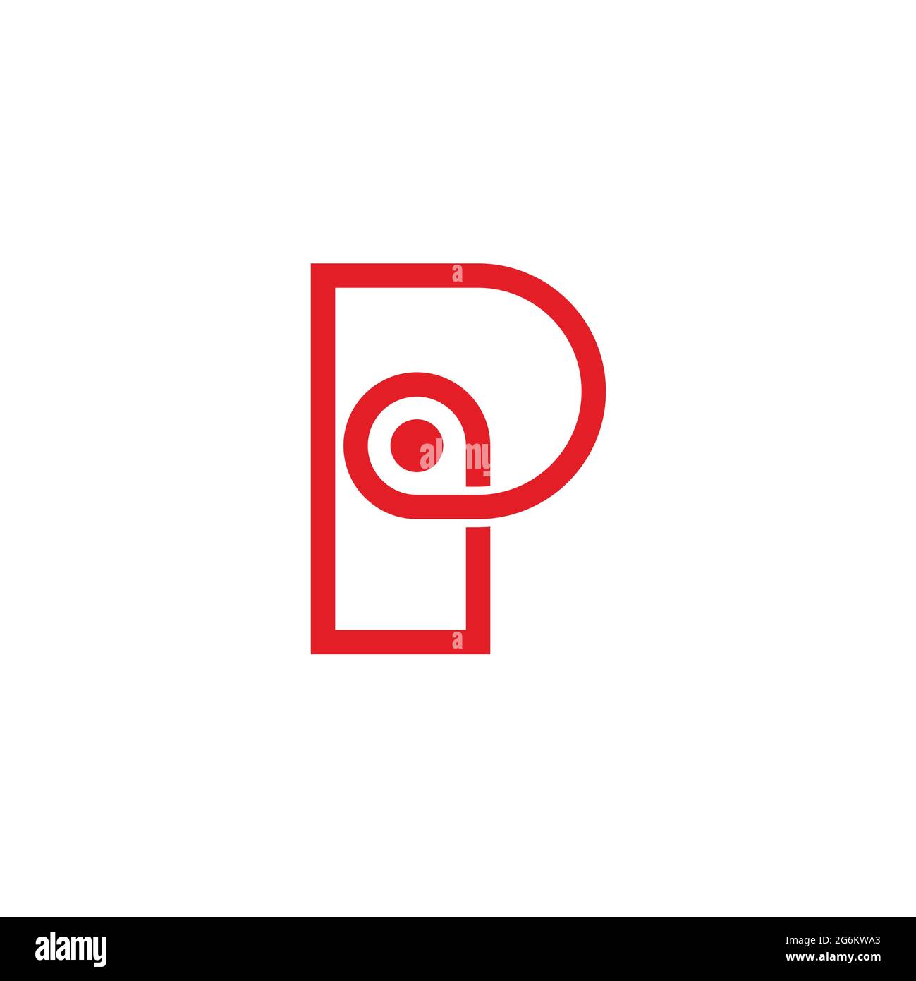 lettre p axe emplacement ligne géométrique logo vecteur Illustration de Vecteur