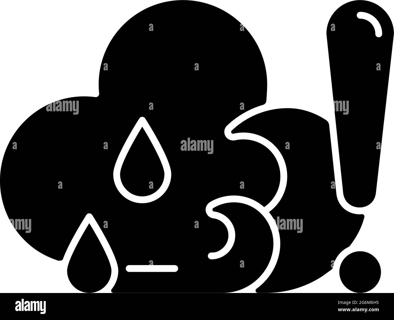 Vérifier la météo avant de surfer sur l'icône de glyphe noir Illustration de Vecteur