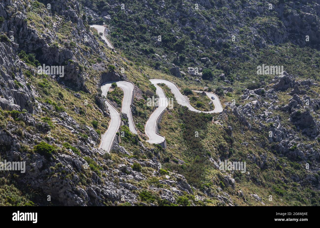 La route sinueuse vers sa calobra Banque D'Images