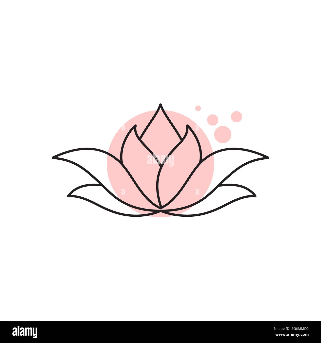 Fleur de lotus beauté icône vecteur modèle de conception Illustration de Vecteur