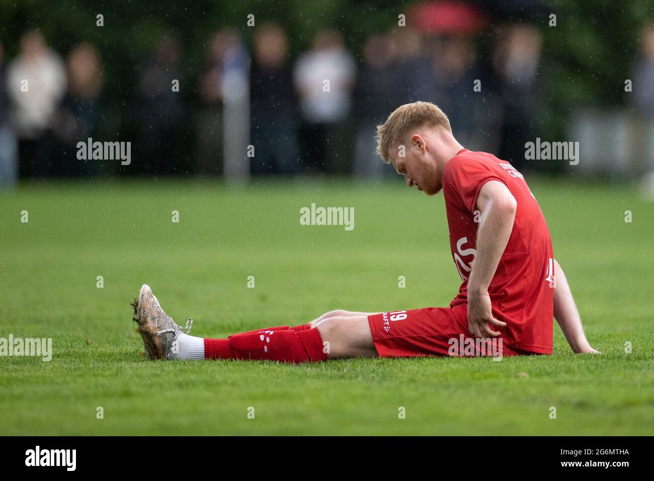SWIFTERBANT, 06-07-2021 , Sportpark Swift 64 , saison 2021 / 2022 , football néerlandais d'avant-saison Keuken Kampioen Divie. Almere City FC joueur Jonas Arweiler pendant le match Regioteam Dronten - Almere City FC (photo de Pro Shots/Sipa USA) *** droits mondiaux sauf Autriche et pays-Bas *** Banque D'Images