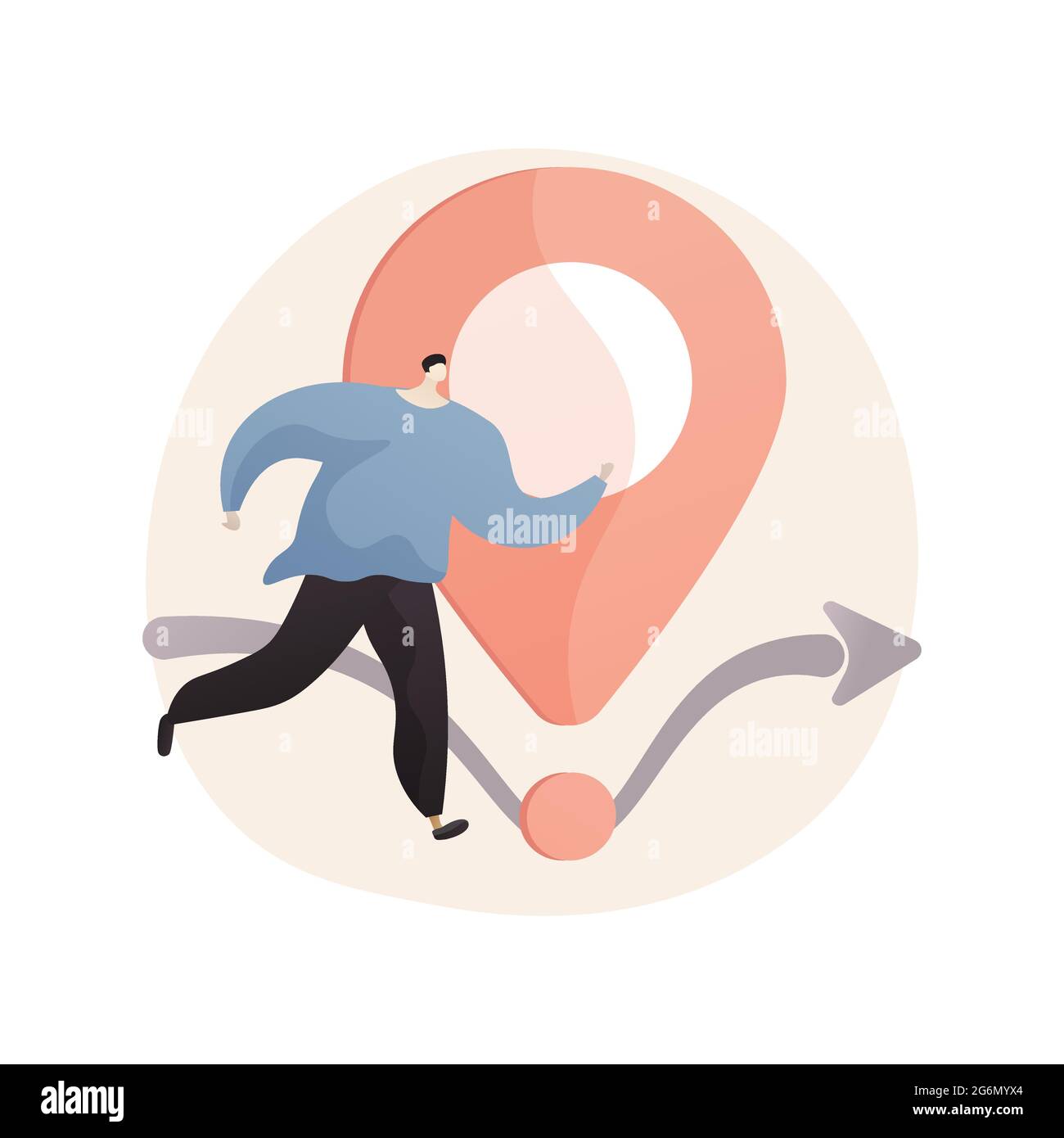 Obtenir des directions illustration du vecteur de concept abstrait. Illustration de Vecteur