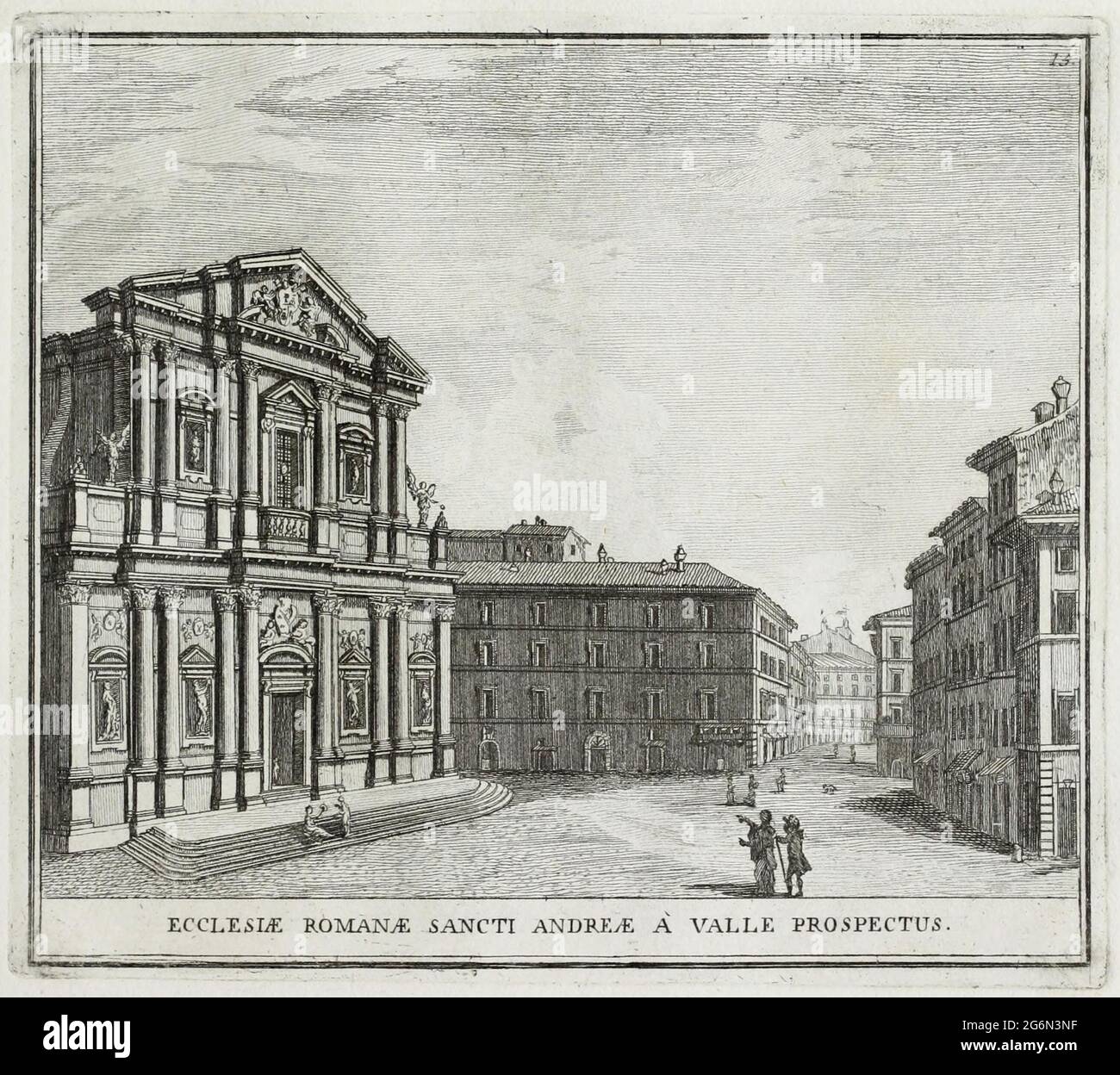 Sant’Andrea della Valle, Sancti Andreae Apostoli de Valle, ist eine Kirche in ROM. Sie stamtt aus dem 16. Jahrhundert, historisches ROM, Italien, Calcografia di Roma, Serafino Giovannini, 1779 / Rome historique, Italie, Sant'Andrea della Valle, Sancti Andreae Apostoli de Valle, est une église à Rome. Il date du 16ème siècle, historique, numérique reproduction améliorée d'un original du 18ème siècle / digitale Reproduktion einer Originalvorlage aus dem 18. Jahrhundert, Originaldatum nicht bekannt, Banque D'Images