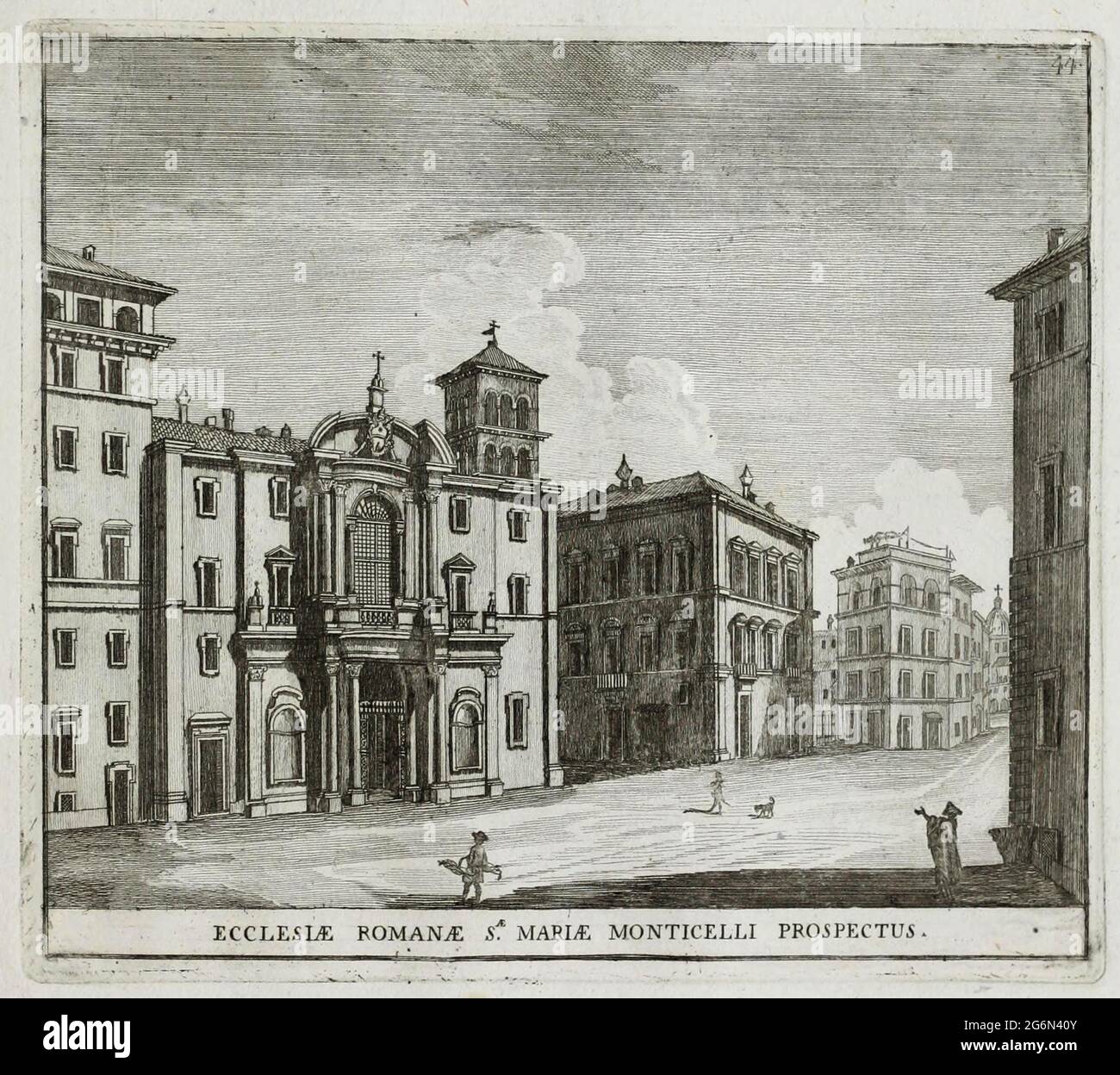 Santa Maria in Monticelli ist eine Kirche im Stadtteil Regola in ROM, die sich in der gleichnamigen Straße befindet, historisches ROM, Italien, Calcografia di Roma, Serafino Giovannini, 1779 / Rome historique, Italie, Santa Maria à Monticelli est une église dans le rione de Regola à Rome, situé sur la rue du même nom, Historisch, historique, numérique amélioration de la reproduction d'un original du 18ème siècle / digitale Reproduktion einer Originalvorlage aus dem 18. Jahrhundert, Originaldatum nicht bekannt, Banque D'Images