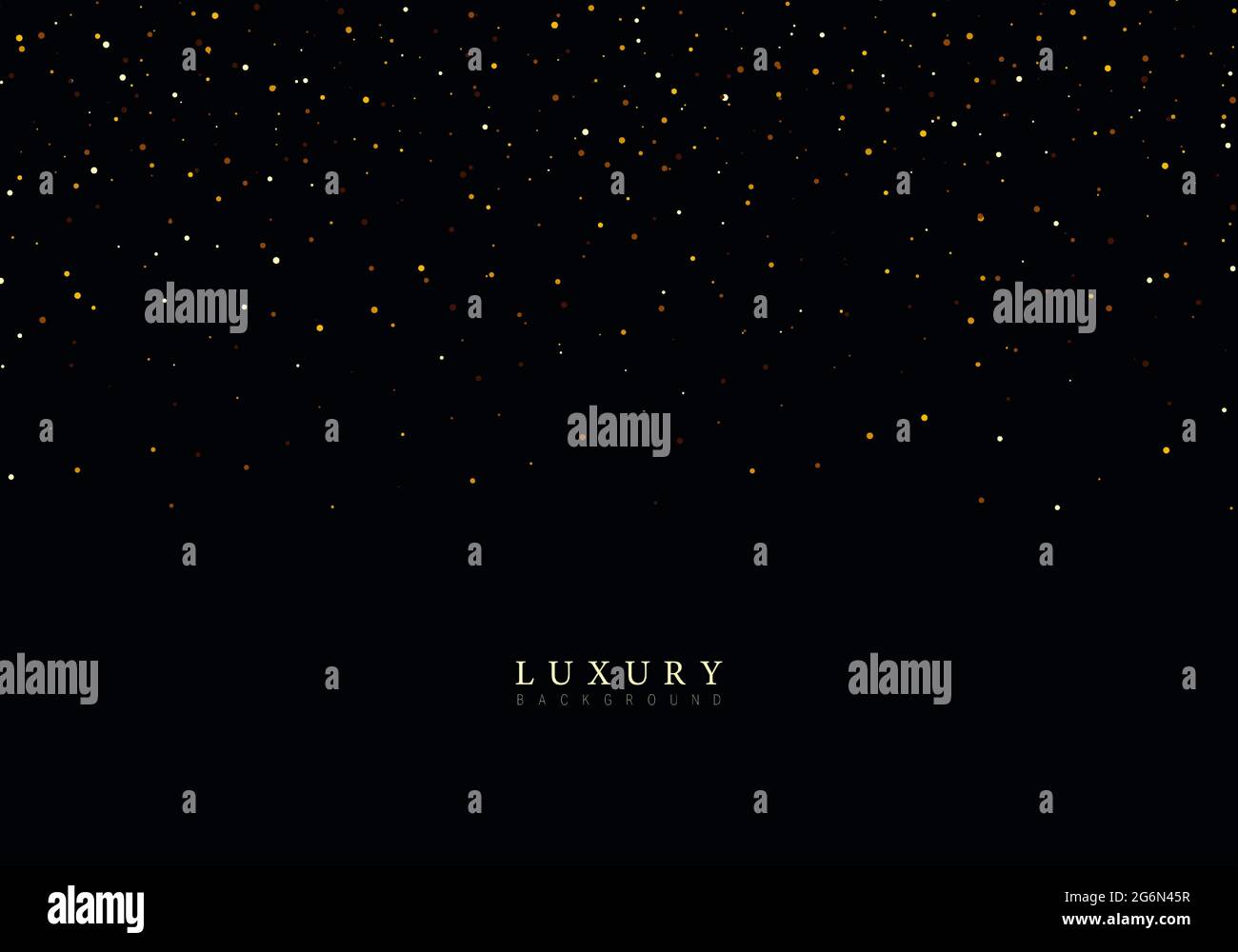 Texture dorée sur fond noir. Explosion dorée de confetti. Illustration de Vecteur