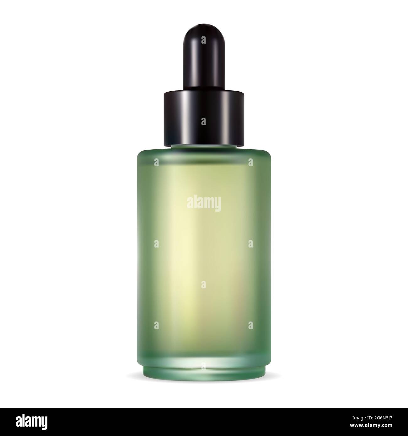 Flacon compte-gouttes de sérum. Flacon de pipette cosmétique pour les yeux. Flacon de produit collagène essence. Flacon d'huile aromatique naturelle. Ensemble de traitement du visage à motif vectoriel sur whi Illustration de Vecteur